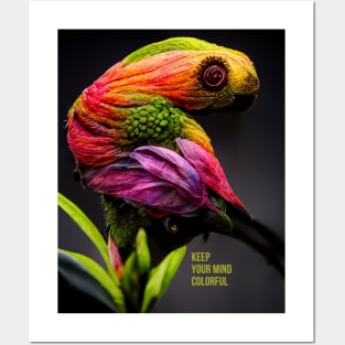 Keep your mind colorful - parrot-chameleon from your fantasy Posters and Art